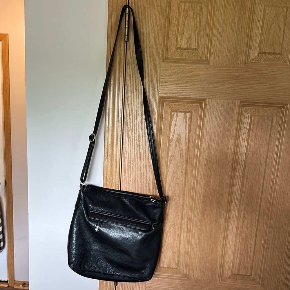 Black Leather Shoulder Bag